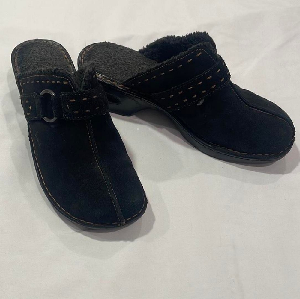 BOC Black Mules with Cozy Lining